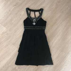 NWOT Sue Wong Embellished Black Cocktail Dress